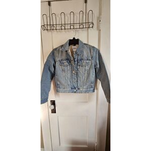 ZARA denim sherpa Lined‎ Join Life 100% Ecologically grown cotton Jacket Women S
